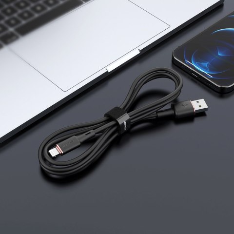 Kabel przewód do iPhone MFI USB - Lightning 2.4A 1.2m czarny ACEFAST