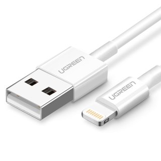 Kabel przewód do iPhone USB - Lightning MFI 1m 2.4A biały UGREEN