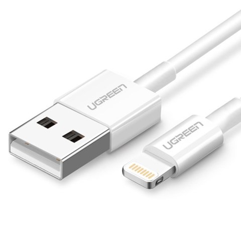 Kabel przewód do iPhone USB - Lightning MFI 1m 2.4A biały UGREEN