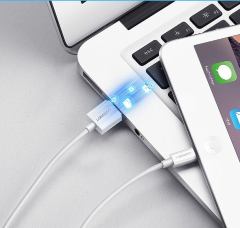 Kabel przewód do iPhone USB - Lightning MFI 1m 2.4A biały UGREEN