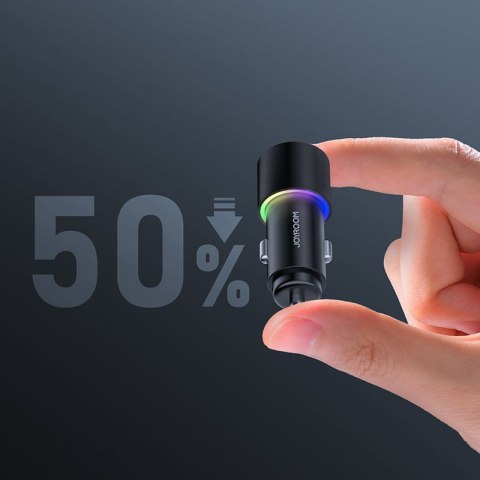 Samochodowa ładowarka 2x USB z podświetleniem 24W czarny JOYROOM