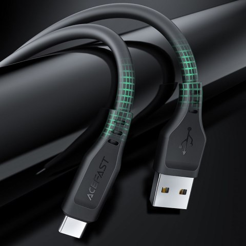 Kabel przewód do telefonu USB - USB-C 3A 1.2m czarny ACEFAST