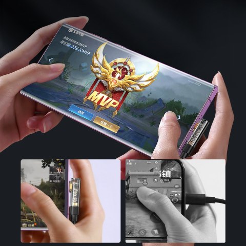 Kątowy kabel USB-C - USB do szybkiego ładowania i transferu danych 3A 1.2m czarny JOYROOM