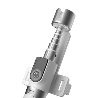 Selfie stick kijek teleskopowy do selfie ze statywem i pilotem BT F18W biały DUDAO