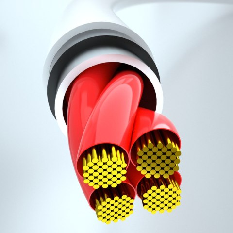 3w1 Kabel przewód USB-A do USB-C micro USB iPhone Lightning 480Mb/s 1.2m biały DUDAO