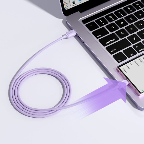 Kabel przewód USB-A - USB-C 3A 1.2m fioletowy JOYROOM