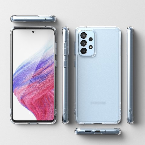 Etui pokrowiec z żelową ramką Galaxy A73 Fusion Matte półprzezroczysty Ringke