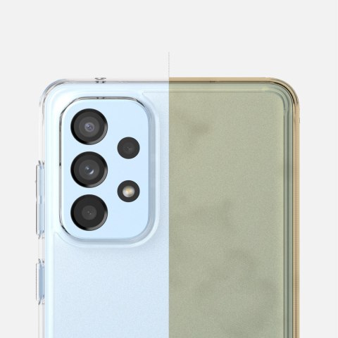 Etui pokrowiec z żelową ramką Galaxy A73 Fusion Matte półprzezroczysty Ringke
