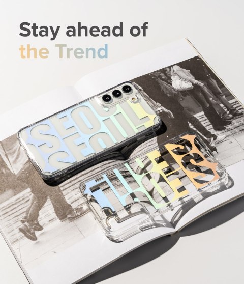 Pancerne etui pokrowiec z żelową ramką Galaxy S22+ Fusion Design Seoul przezroczysty Ringke