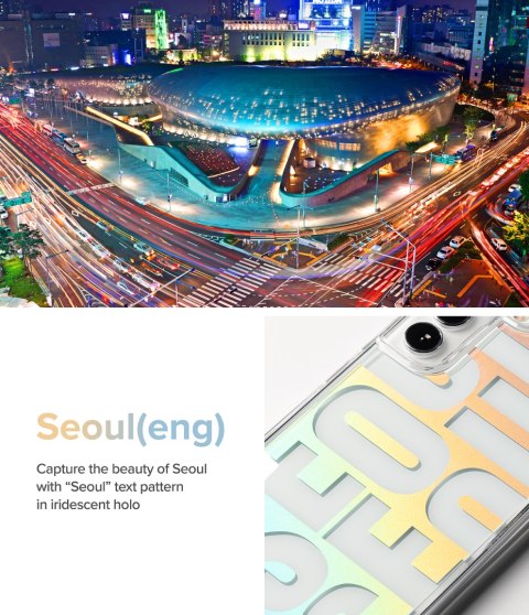 Pancerne etui pokrowiec z żelową ramką Galaxy S22+ Fusion Design Seoul przezroczysty Ringke