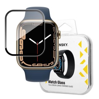 Hybrydowe szkło ochronne do Apple Watch 7/8/9 41mm Watch Glass czarny WOZINSKY
