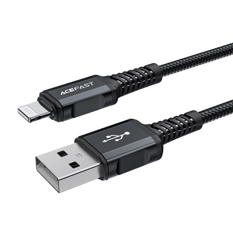 Kabel przewód MFI do iPhone USB - Lightning 2.4A 1.8m czarny ACEFAST
