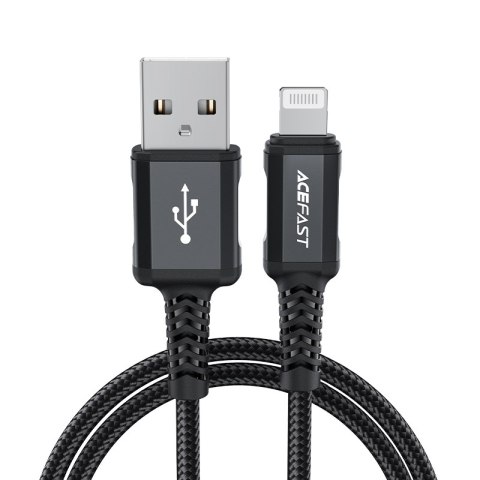 Kabel przewód MFI do iPhone USB - Lightning 2.4A 1.8m czarny ACEFAST