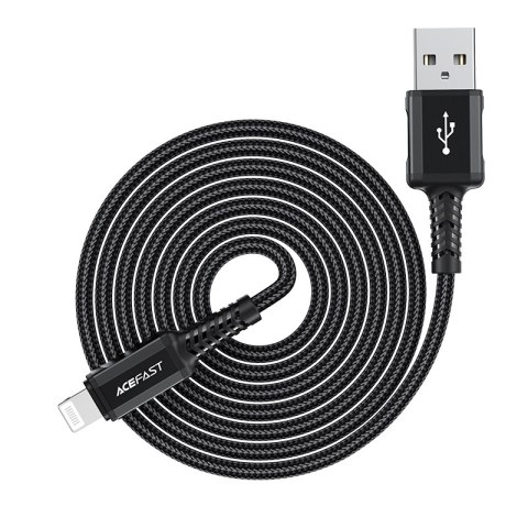 Kabel przewód MFI do iPhone USB - Lightning 2.4A 1.8m czarny ACEFAST