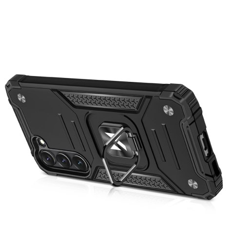 Etui pancerny pokrowiec do Samsung Galaxy S23 uchwyt magnetyczny Ring Armor czarny WOZINSKY