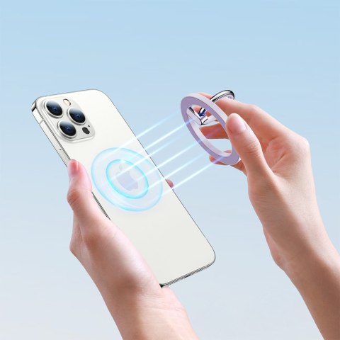 Magnetyczny uchwyt na telefon na palec MagSafe fioletowy JOYROOM
