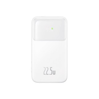 Powerbank z wyświetlaczem 10000mAh 22.5W Comet Series + kabel USB-A - USB-C 0.3m biały BASEUS