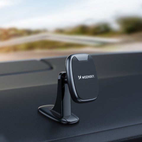 Uchwyt na telefon magnetyczny na deskę rozdzielczą w samochodzie czarny WOZINSKY