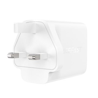 Ładowarka sieciowa wtyczka angielska UK GaN 65W 1x USB 2x USB-C PD biała ACEFAST