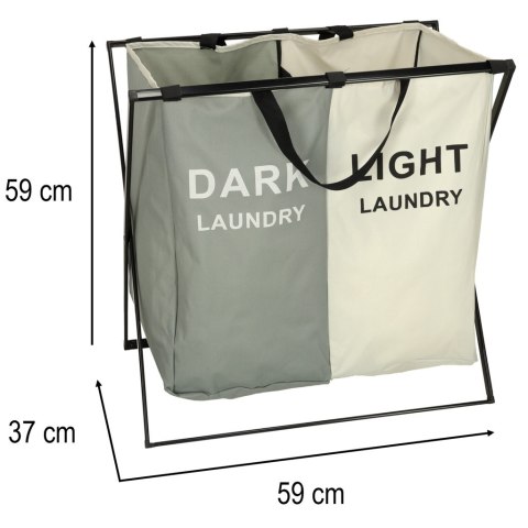 Kosz na pranie segregacja organizer 2 komory Kik Sp. z o. o. Sp. k.