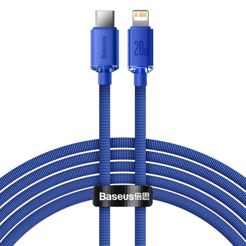 Kabel przewód do szybkiego ładowania i transferu danych USB-C Iphone Lightning 20W 2m niebieski BASEUS
