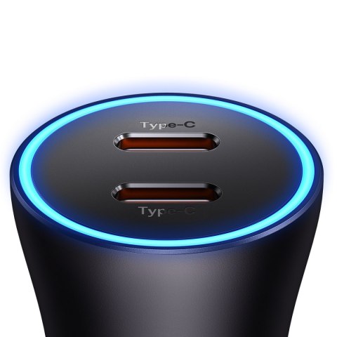 Ładowarka samochodowa Golden Contactor Pro 2xUSB-C 40W szary BASEUS