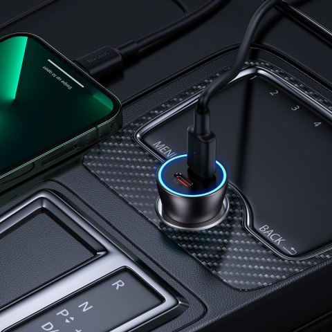 Ładowarka samochodowa Golden Contactor Pro 2xUSB-C 40W szary BASEUS