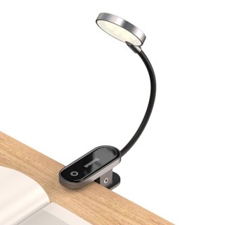Mini lampka lampa LED do czytania ekranu z klipsem szary BASEUS