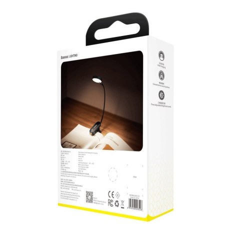 Mini lampka lampa LED do czytania ekranu z klipsem szary BASEUS