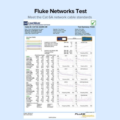 Patchcord kabel przewód sieciowy Ethernet RJ45 Cat 6A UTP 1000Mbps 1m UGREEN