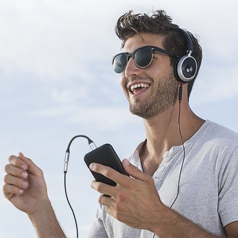 Przejściówka do słuchawek z Mini Jack 3.5 mm na USB-C 10cm - szary UGREEN