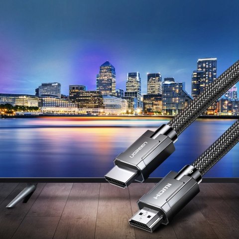 Kabel przewód HDMI 2.1 8K 4K 3D 48Gbps HDR VRR QMS ALLM eARC QFT 2m szary UGREEN