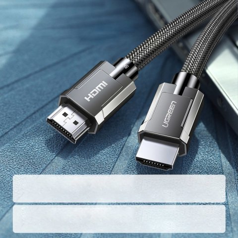 Kabel przewód HDMI 2.1 8K 4K 3D 48Gbps HDR VRR QMS ALLM eARC QFT 2m szary UGREEN