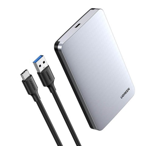 Kieszeń obudowa na dysk twardy 2.5'' SATA 3.0 6Gbps + kabel USB - USB-C 0.5m szary UGREEN