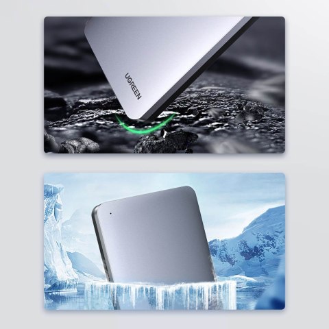 Kieszeń obudowa na dysk twardy 2.5'' SATA 3.0 6Gbps + kabel USB - USB-C 0.5m szary UGREEN