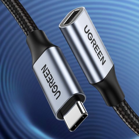 Wytrzymały przedłużacz kabla przewodu USB-C 3.1 10Gb/s 1m szary UGREEN