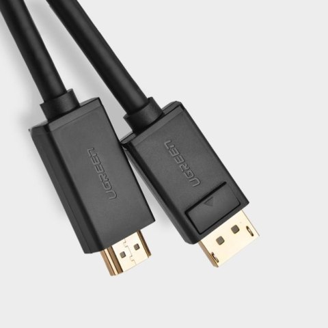 Kabel przewód jednokierunkowy z DisplayPort na HDMI 4K 30Hz 32 AWG 2 m czarny UGREEN