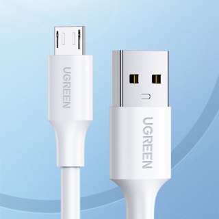 Kabel przewód PVC USB0-A - microUSB 480 Mb/s 1.5m biały UGREEN