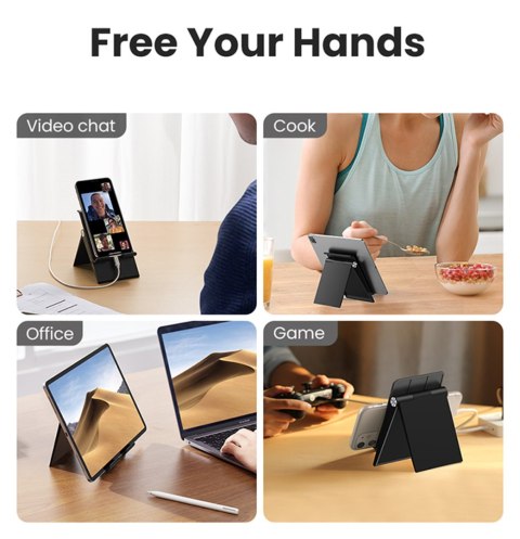 Składana podstawka na telefon tablet z regulacją wysokości czarna UGREEN