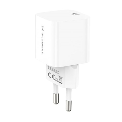 Ładowarka sieciowa 100-240V PD USB-C 20W biała WOZINSKY