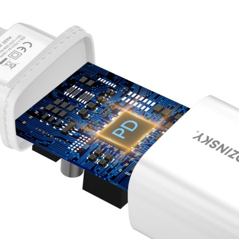 Ładowarka sieciowa 20W USB-C 100-240V biała WOZINSKY