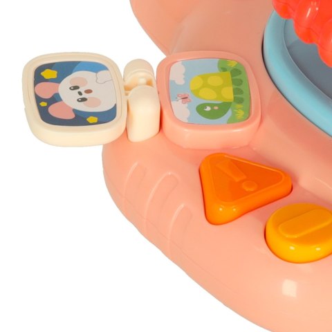 Zabawka interaktywna kierownica dla dzieci dziecka malucha do wózka symulator muzyka dźwięki różowa Kik Sp. z o. o. Sp. k.