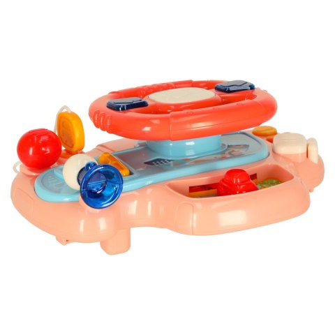 Zabawka interaktywna kierownica dla dzieci dziecka malucha do wózka symulator muzyka dźwięki różowa Kik Sp. z o. o. Sp. k.