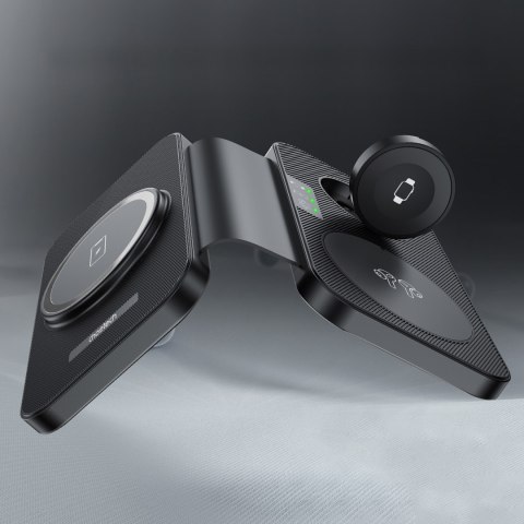 3w1 Ładowarka indukcyjna dla Apple i Samsung + funkcja stojaka - czarna CHOETECH