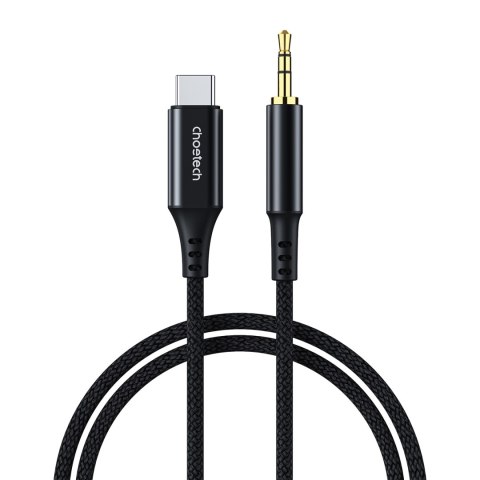 Kabel przewód audio AUX USB-C - mini jack 3.5mm 1m - czarny CHOETECH