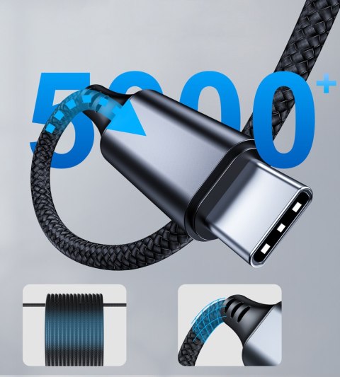 Kabel przewód audio AUX USB-C - mini jack 3.5mm 1m - czarny CHOETECH