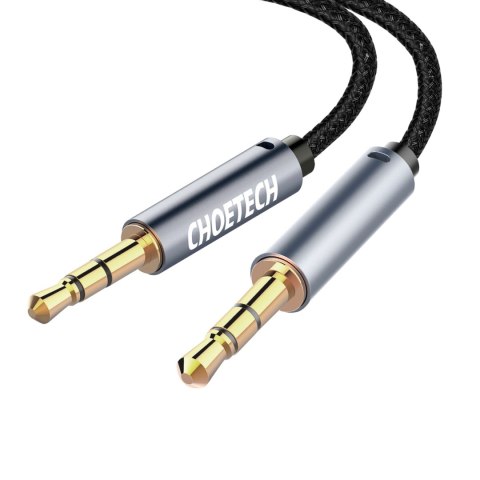 Kabel przewód audio AUX do głośnika 2x mini jack 3.5mm męski 1.2m - czarny CHOETECH
