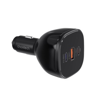 Ładowarka samochodowa 160W 2x USB-C PD 3.1 1x USB-A - czarna CHOETECH
