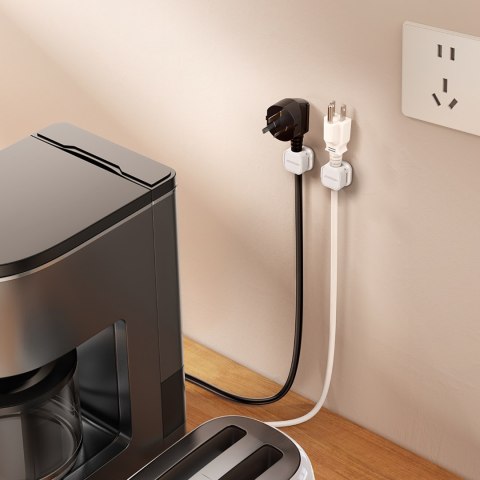 Organizer uchwyt do kabli przewodów magnetyczny samoprzylepny ZESTAW 6szt. - biały JOYROOM