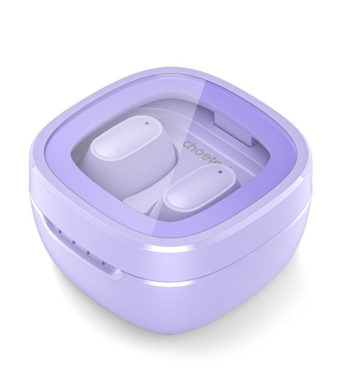 Słuchawki dokanałowe MEMS bezprzewodowe TWS Bluetooth 5.3 - fioletowe CHOETECH